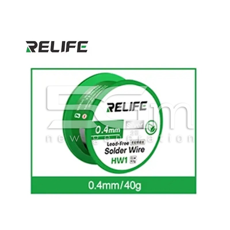 Fio de Estanho Relife HW-1 0.4mm Lead-Free | Atacado 5G-M.com