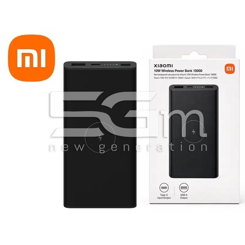 Power Bank Xiaomi 10000mAh Inalámbrico 10W Negro | 5G-M.com