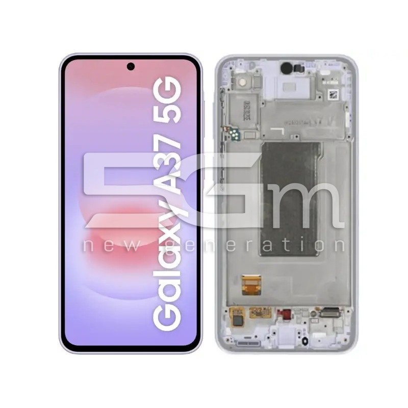 Écran Tactile + Châssis Lavender Samsung A37 SM-A376 (Ori) | 5G-M.com