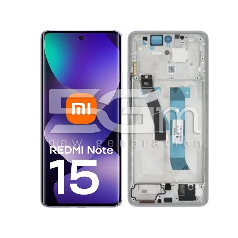 Ecrã Tátil Aro Roxo Xiaomi Redmi Note 15 4G Ori | 5G-M.com