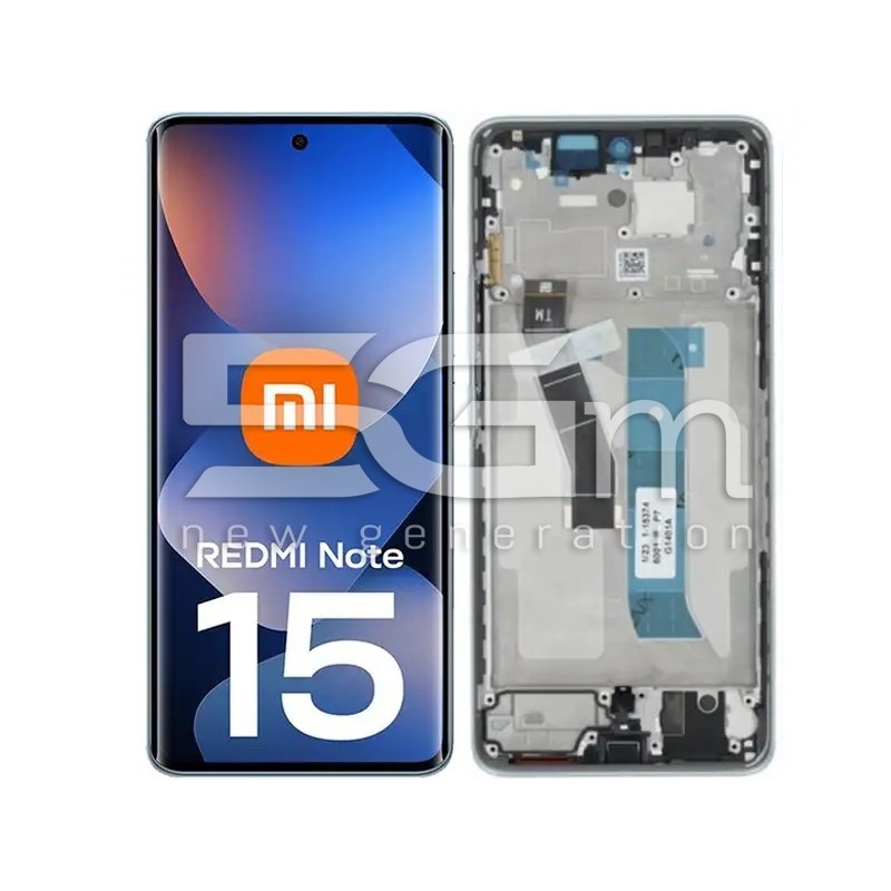 Ecrã Tátil + Aro Azul Xiaomi Redmi Note 15 4G (Ori) | 5G-M.com