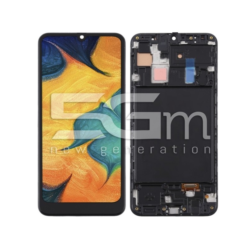 Ecrã Tátil + Aro Preto Samsung A30 SM-A305 (TFT) | 5G-M.com