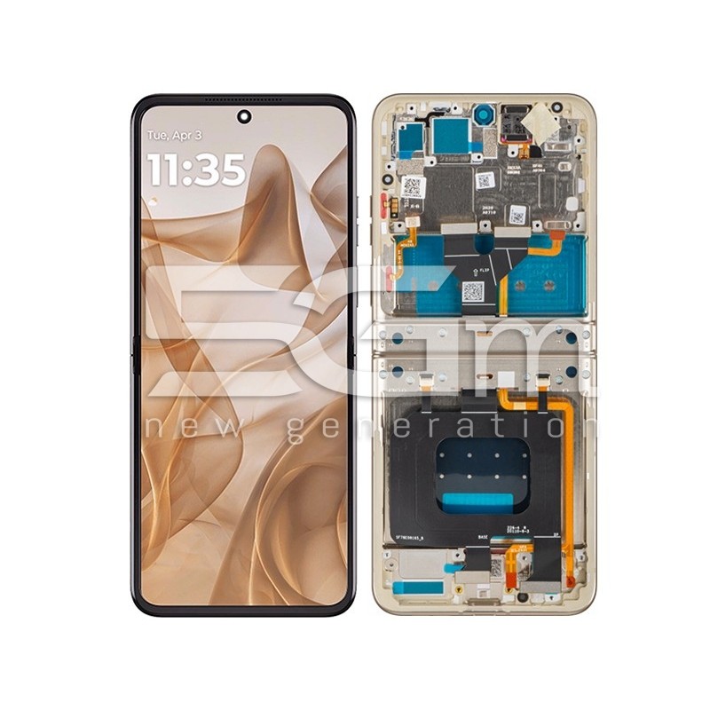 Ecrã Tátil + Aro Beach Sand Moto Razr 50 (Ori)