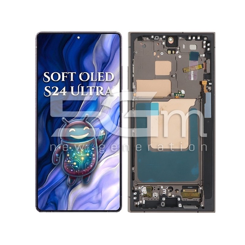 Ecrã LCD + Aro Preto S24 Ultra SM-S928 5G (SOFT OLED) | 5G-M.com