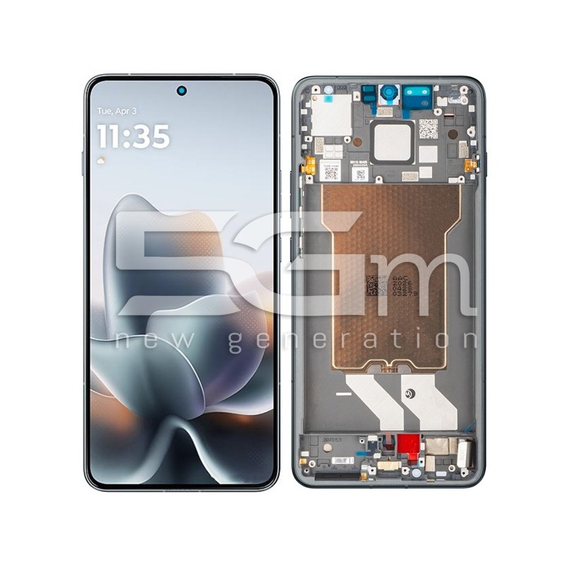 Touchscreen-Display + Rahmen Pantone Dark Shadow Moto Edge 70 Max Ori