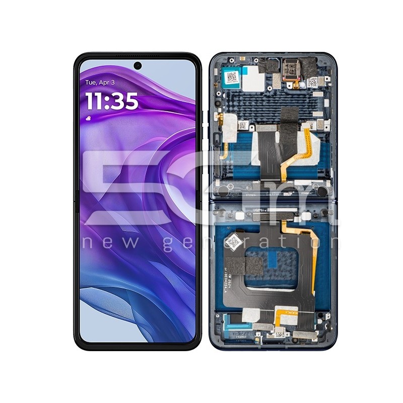 Дисплей Тъч Рамка Moto Razr 50 Ultra Среднощно Синьо Ori | 5G-M.com