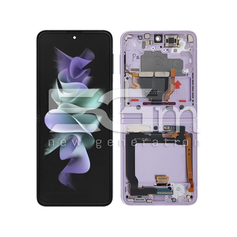 Дисплей Тъч + Рамка Виолетов Samsung Z Flip 3 5G SM-F711 | 5G-M.com