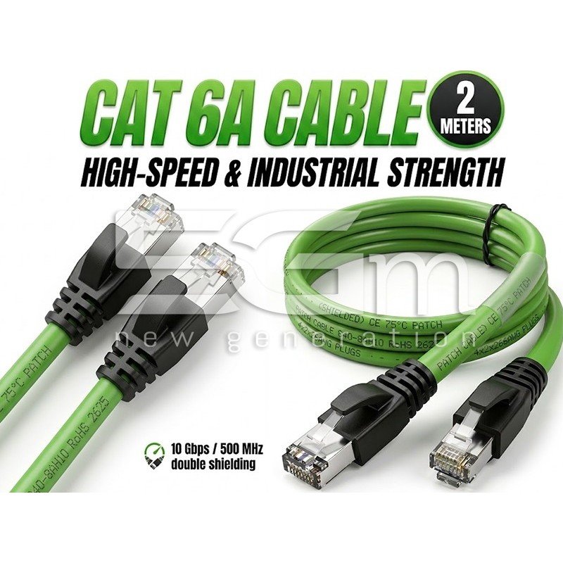 Kabel Sieciowy Ethernet Przemysłowy Gigabit Cat 6a HELLOLINK - 2 Metry