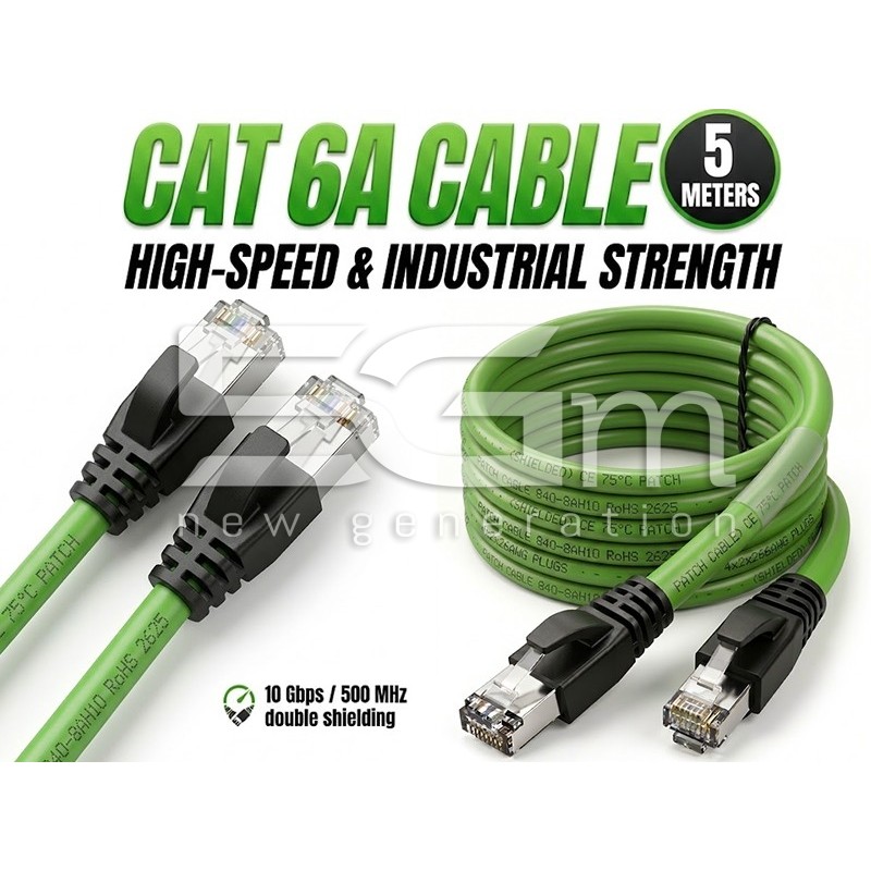 Industriële Gigabit Cat 6a Ethernetkabel HELLOLINK 5M | 5G-M.com