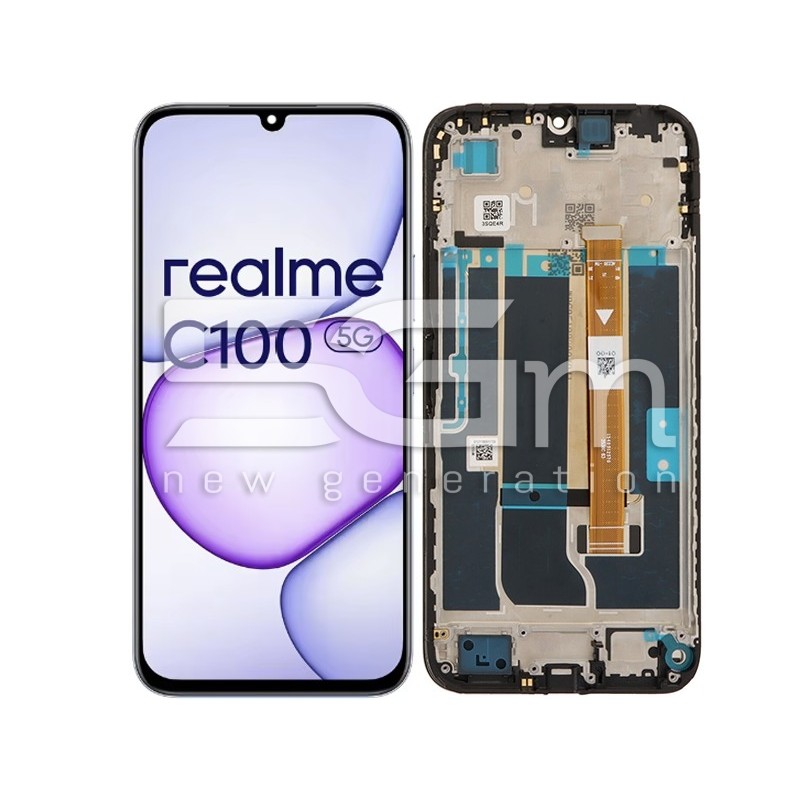 Touchscreen Display + Frame Zwart Realme C100 5G (IPS) | 5G-M.com