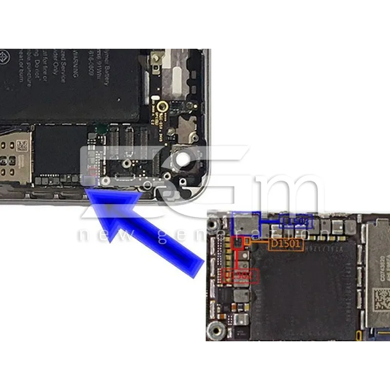 Kit Riparazione Backlight IC Coil Diode iPhone 6
