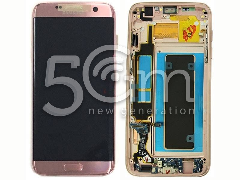 Samsung SM-G935 S7 Edge Pink-Gold Touch Display + Frame 
