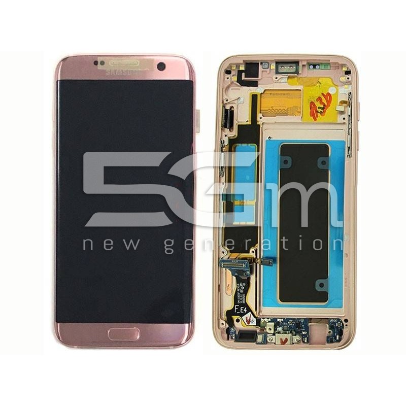 Samsung SM-G935 S7 Edge Pink-Gold Touch Display + Frame 