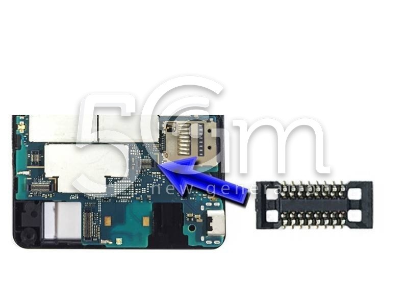 Xperia Z1 Compact D5503 Audio Jack to Motherboard 8 Pin Connector 