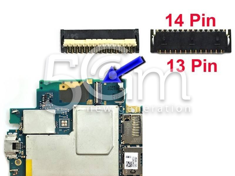Xperia Z3 D6603 Front Camera to Motherboard 13/14 Pin Connector 