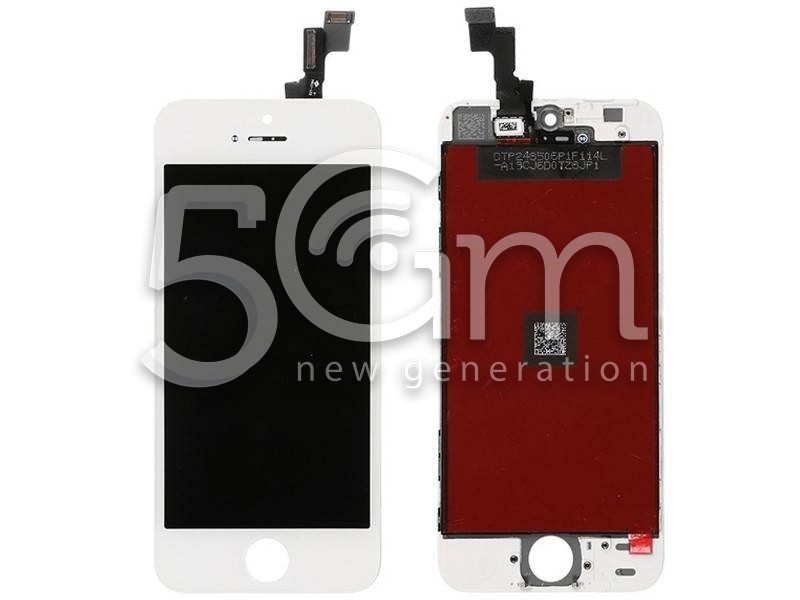 Display Touch Bianco + Frame iPhone 5S - SE No Logo Flex