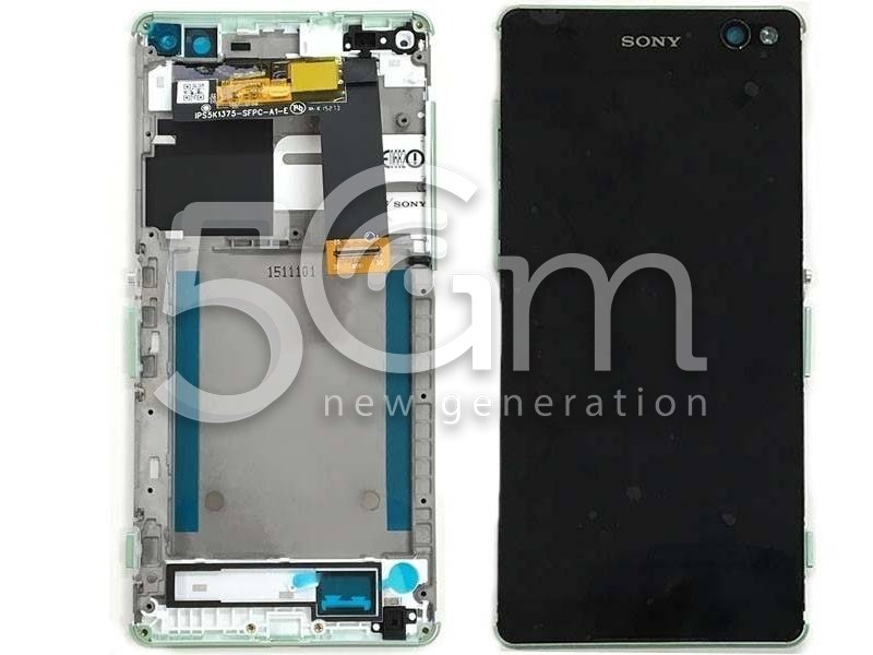 Display Touch Nero + Frame Mint Xperia C5 Ultra E5533