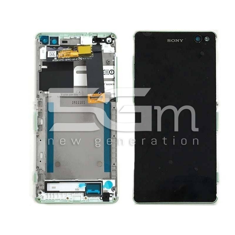 Xperia C5 Ultra E5533 Black Touch Display + Mint Frame 