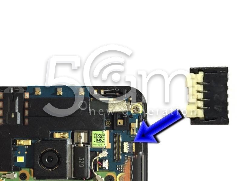 Connettore X Flat Sim Card Su Scheda Madre HTC ONE M7