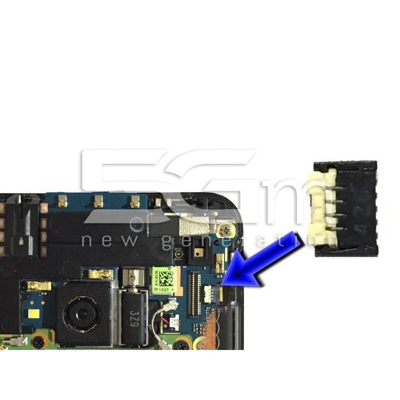 Connettore X Flat Sim Card Su Scheda Madre HTC ONE M7