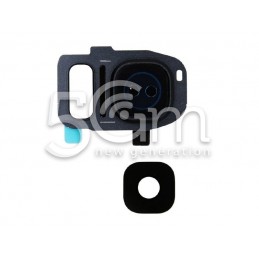 Samsung SM-G935 S7 Edge Black Version Glass Lens + Camera Frame 