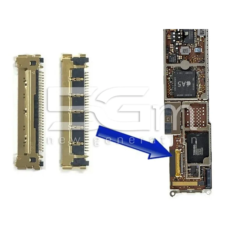 Connettore 32 Pin Su Scheda-Madre Connessione Flex Tasti Comandi iPad 2