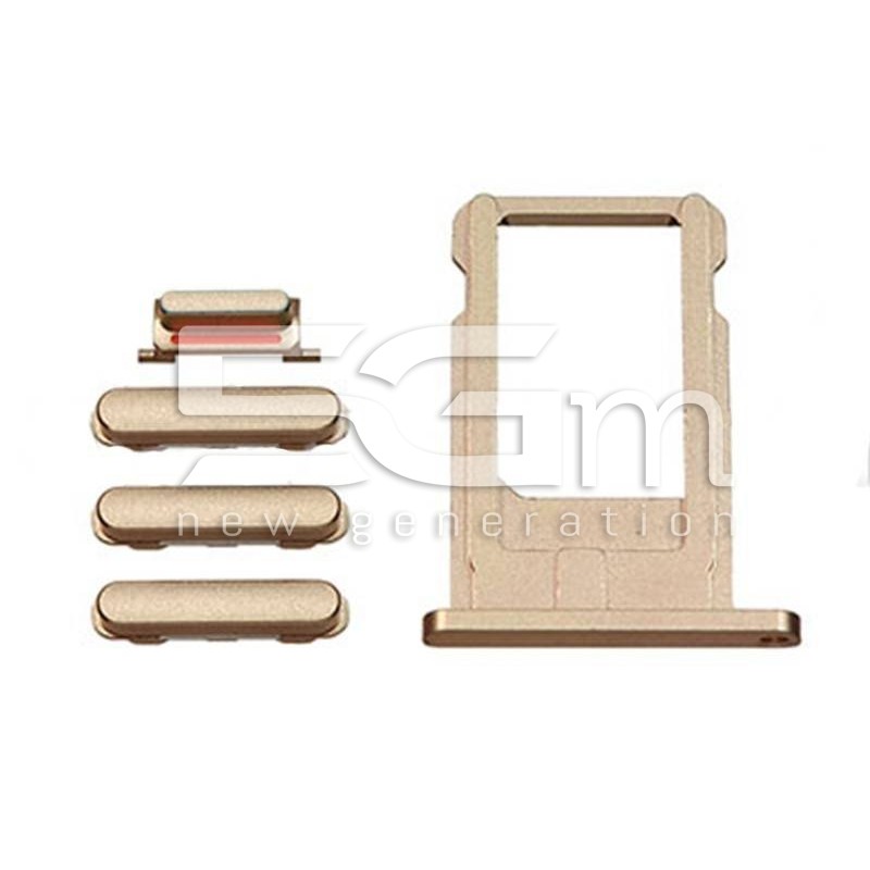 Iphone 6 Plus External Buttons + Gold Sim Card Holder