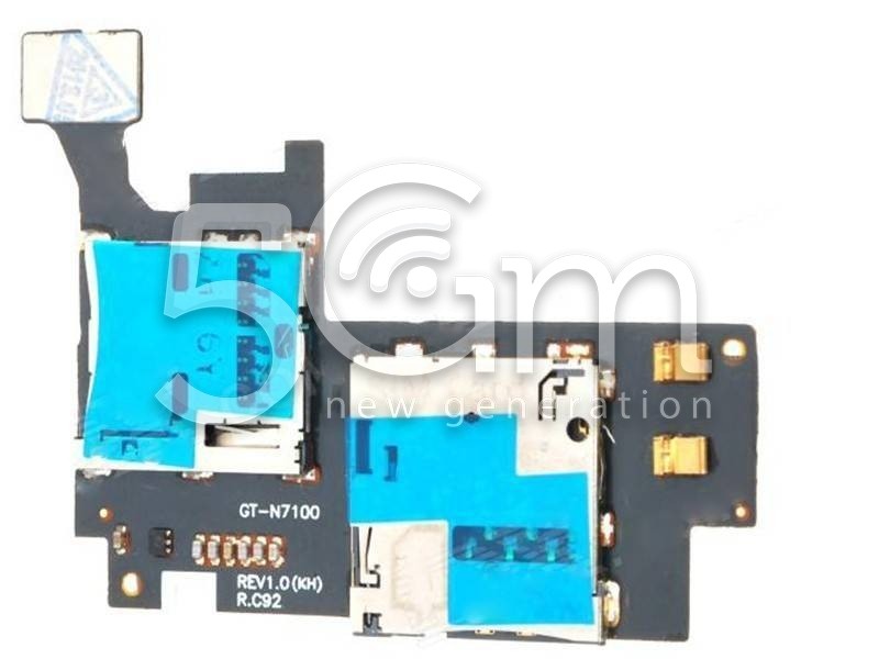 Lettore Sim Card + Mmc Reader Flat Cable Samsung N7100