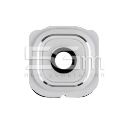 Vetrino + Frame Fotocamera Samsung G925 S6 Edge x Versione Bianco