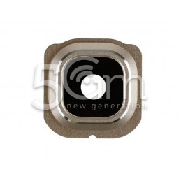 Vetrino + Frame Fotocamera Samsung G925 S6 Edge x Versione Gold
