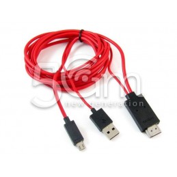 Cable Adapter MHL Micro USB to HDMI TV - PC Multi SmartPhone