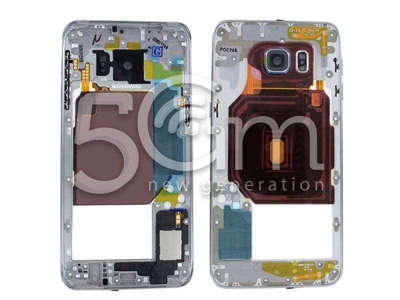 Samsung SM-G928 S6 Edge+ Full Silver-White Middle Frame