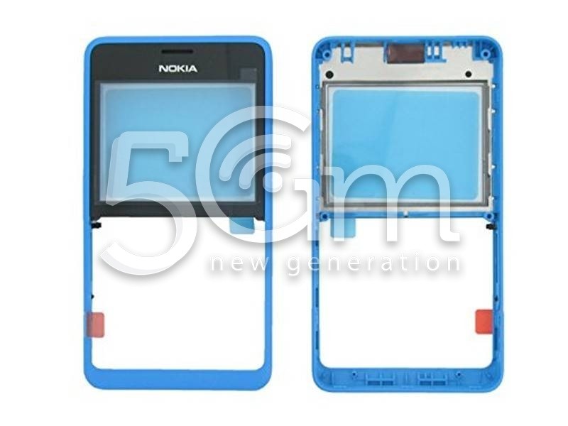 Nokia 210 Asha Dual Blue Front Cover