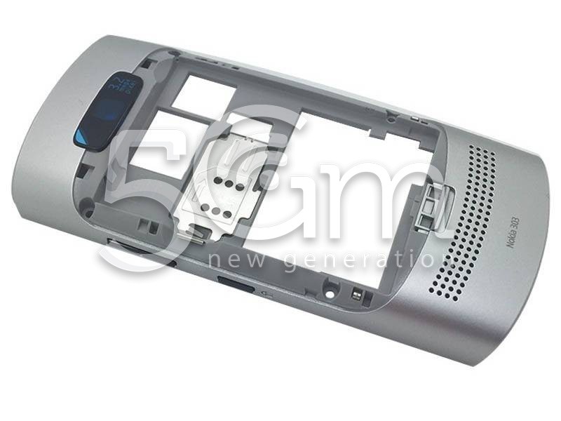 Nokia 303 Asha Full Silver Frame