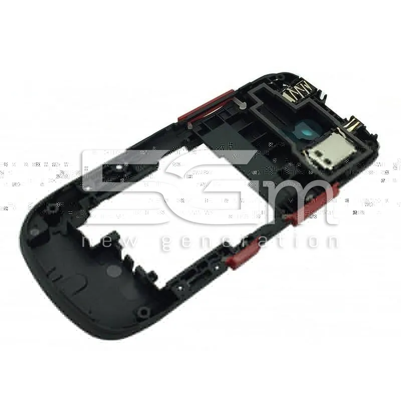 Middle Frame Black-Red Nokia 202 Asha