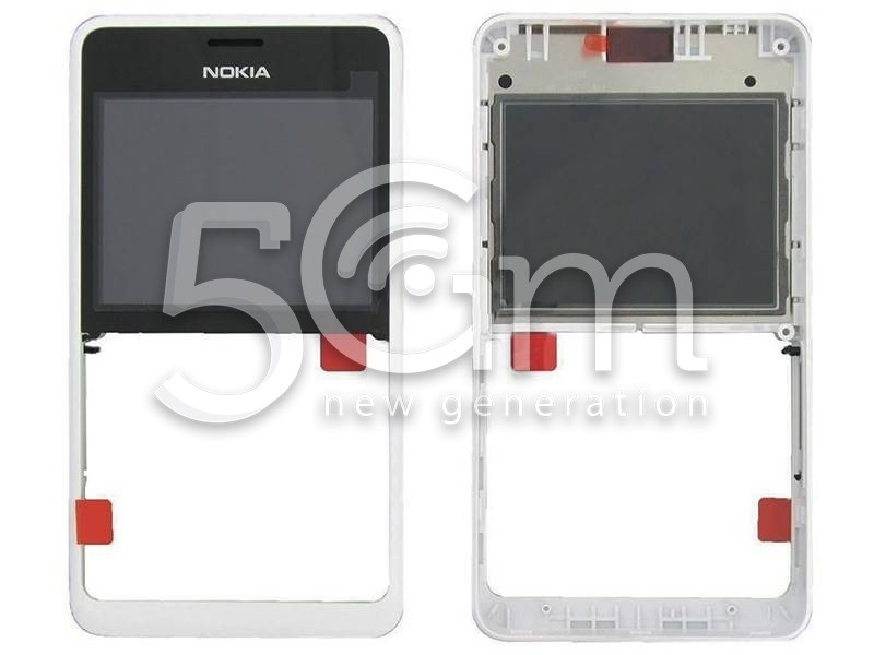 Nokia 210 Asha Dual White Front Cover