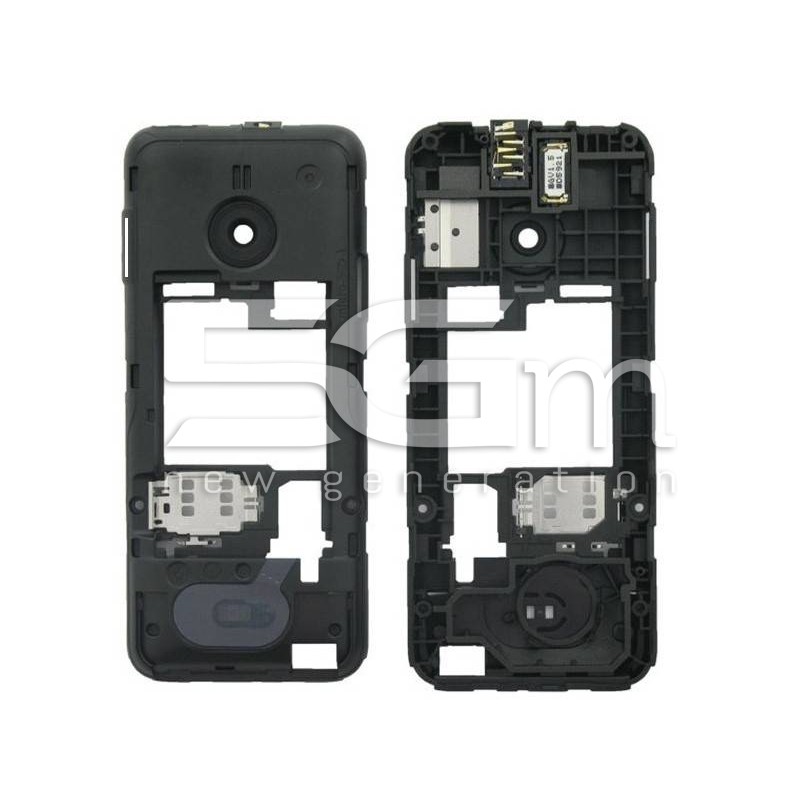 Nokia 208 Dual Sim Black Middle Frame