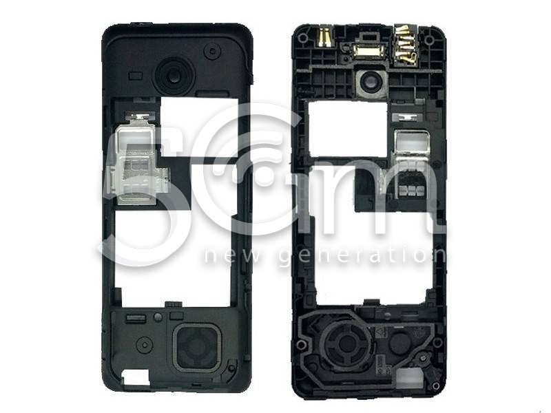 Nokia 206 Dual Sim Black Middle Frame