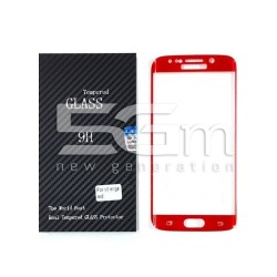 Premium Tempered Glass Protector Red Samsung SM-G925 S6 Edge