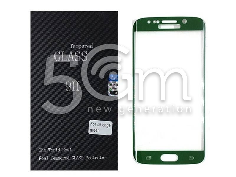 Premium Tempered Glass Protector Green Samsung SM-G925 S6 Edge