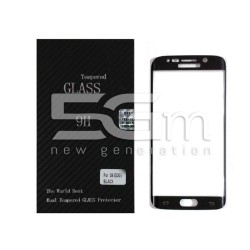 Premium Tempered Glass Protector Black Samsung SM-G925 S6 Edge