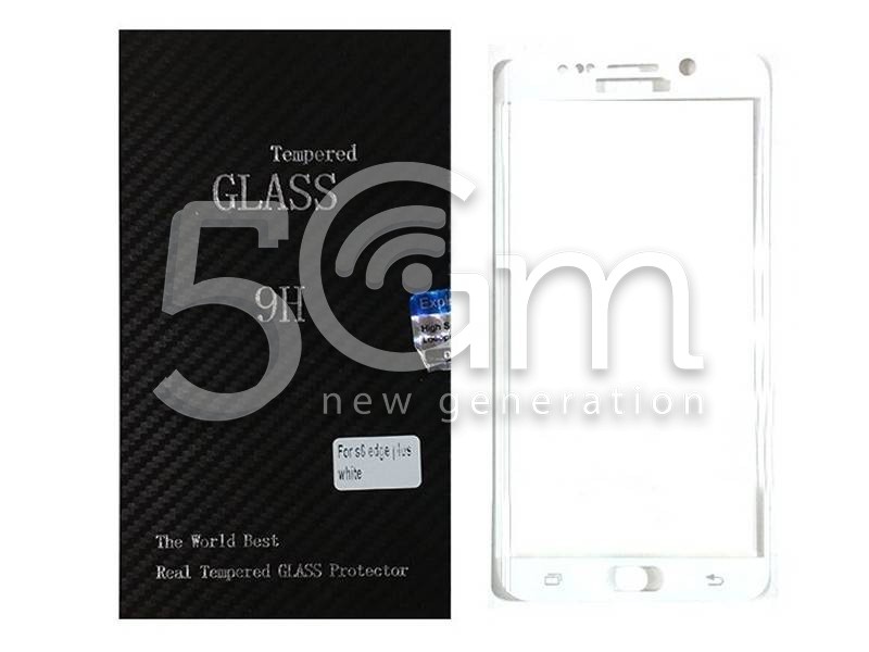 Premium Tempered Glass Protector White Samsung SM-G928 S6 Edge+