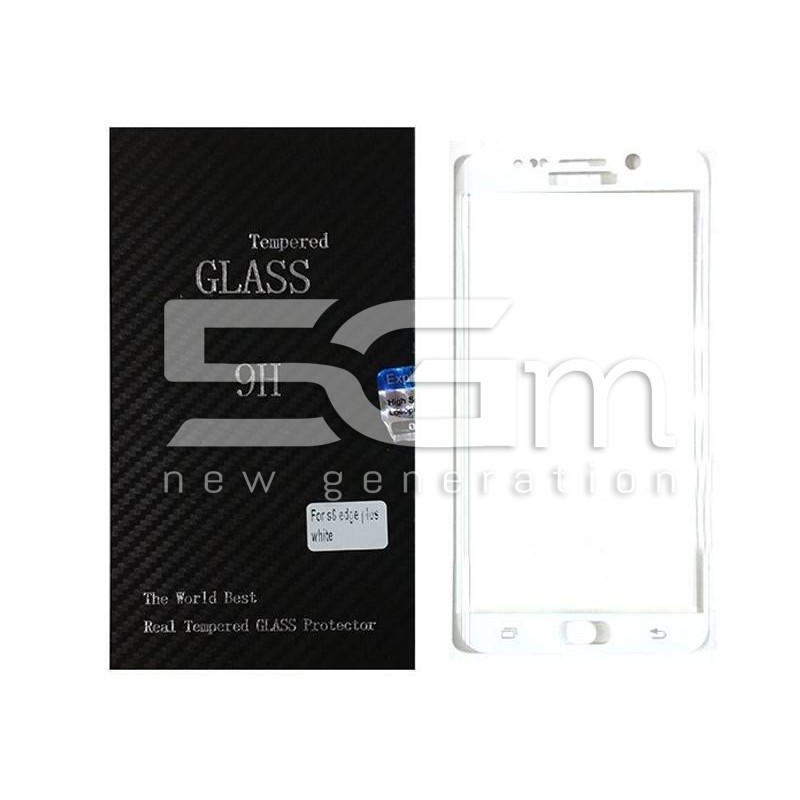 Premium Tempered Glass Protector White Samsung SM-G928 S6 Edge+