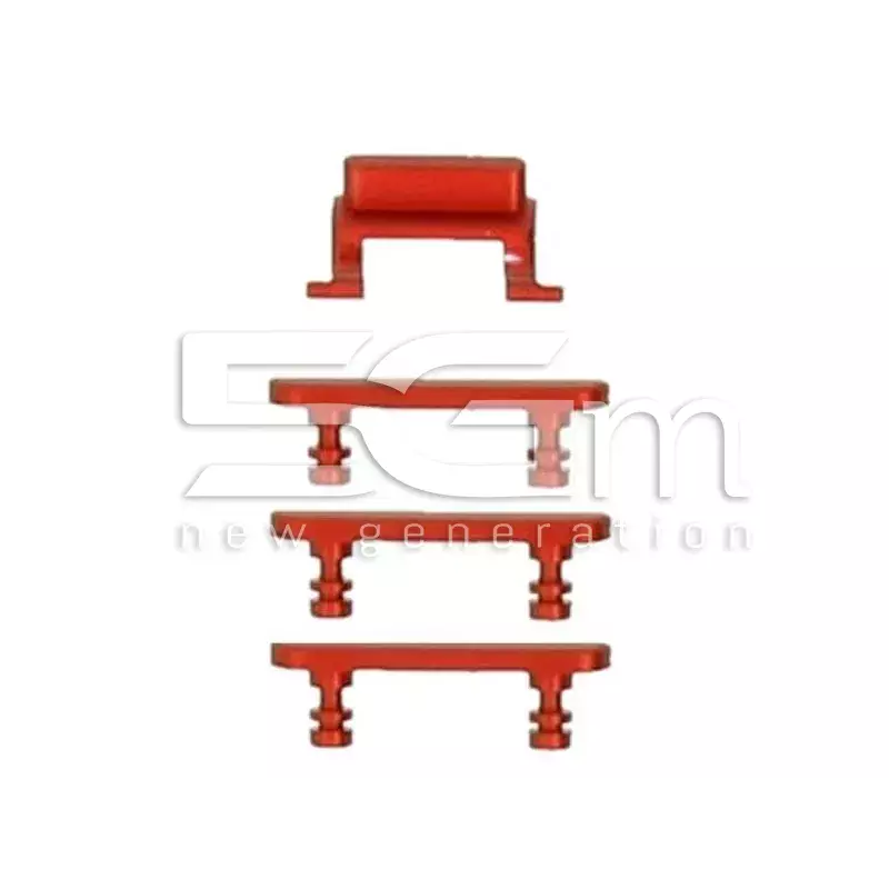 Side Keys Buttons Set Red iPhone 7 Plus