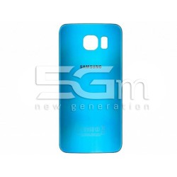 Retro Cover Celeste + Adesivo Guarnizione Samsung SM-G920 S6 Ori