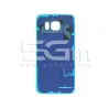 Retro Cover Celeste + Adesivo Guarnizione Samsung SM-G920 S6 Ori