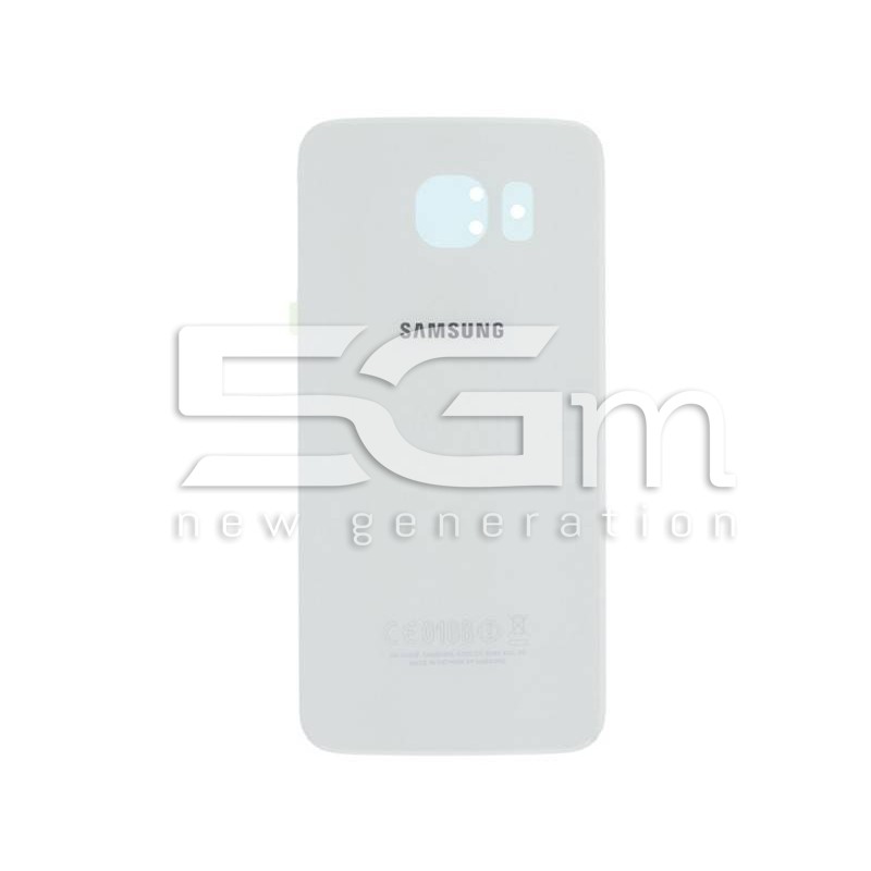 Retro Cover Bianco + Adesivo Guarnizione Samsung SM-G920 Ori