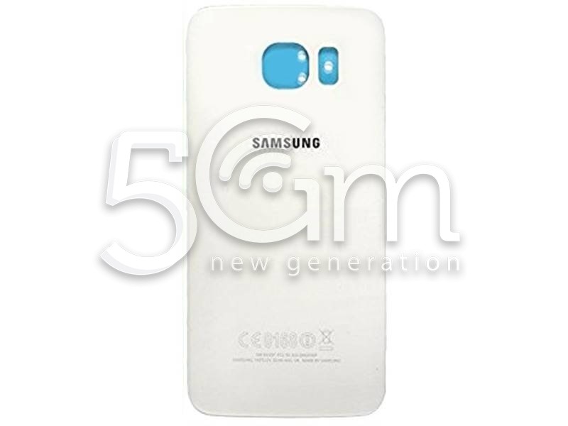 Retro Cover Bianco + Adesivo Guarnizione Samsung SM-G925 S6 Edge