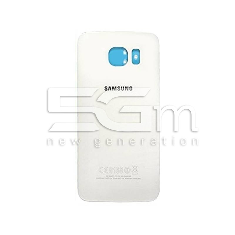 Retro Cover Bianco + Adesivo Guarnizione Samsung SM-G925 S6 Edge