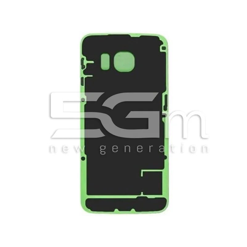 Retro Cover Bianco + Adesivo Guarnizione Samsung SM-G925 S6 Edge Ori